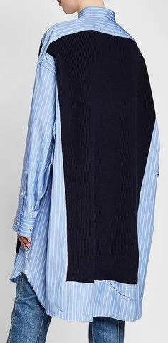 Oversized Striped Cotton Shirt