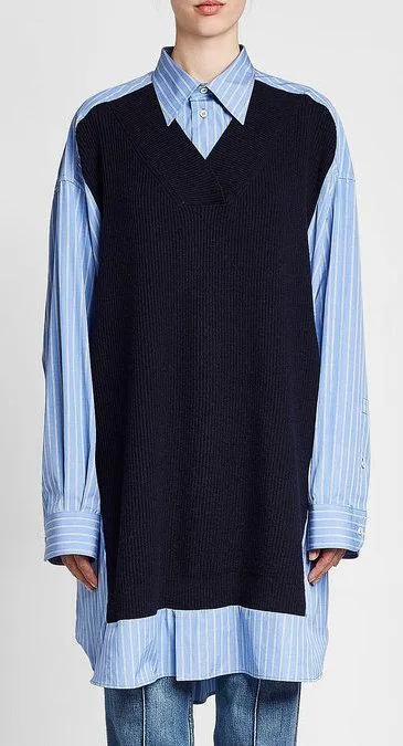 Oversized Striped Cotton Shirt