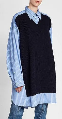 Oversized Striped Cotton Shirt