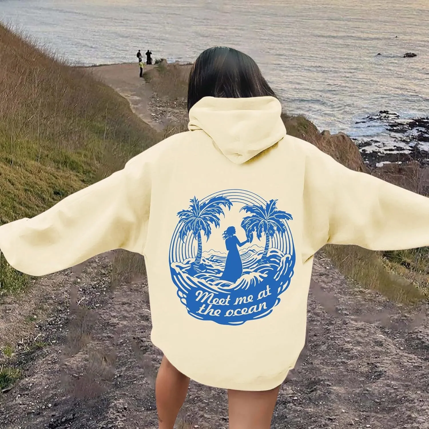 Oversized Sweatshirt for Women Oversized Pullover for Women Hoodies for Women Letter Print Hoodies Long Sleeved