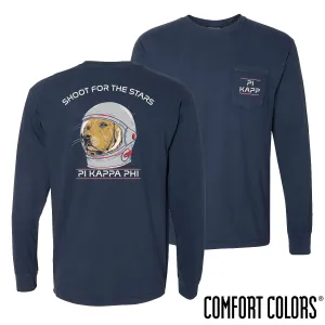 Pi Kapp Comfort Colors Astronaut Retriever Long Sleeve Tee