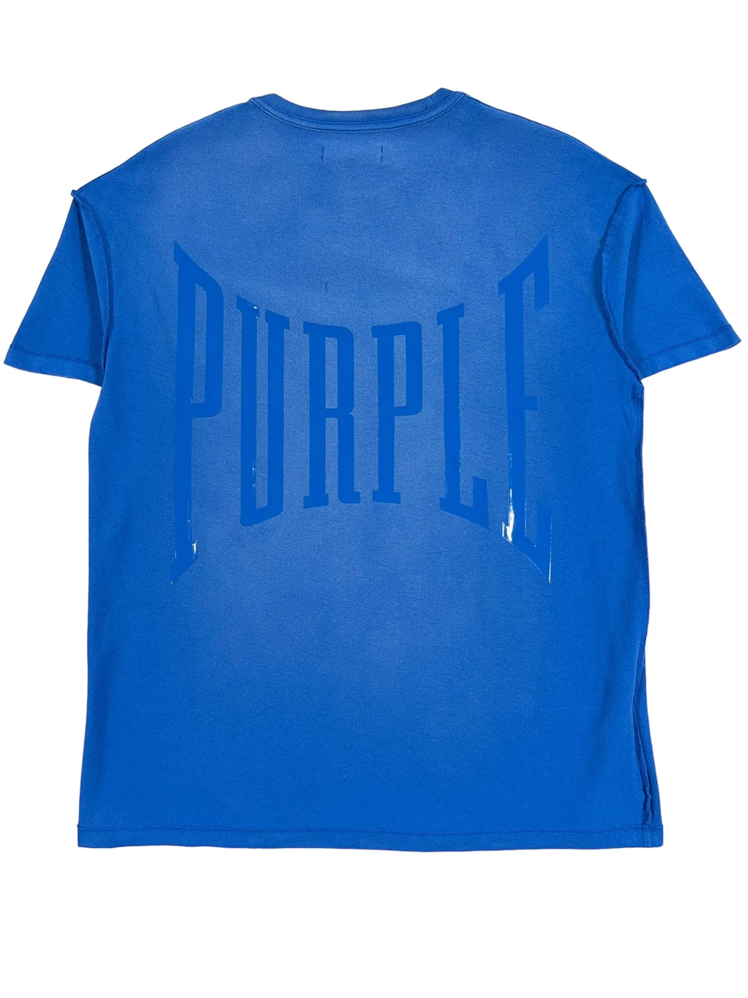 Purple Brand P101-JUCB Textured Inside Out Tee Blue
