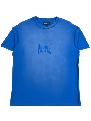 Purple Brand P101-JUCB Textured Inside Out Tee Blue