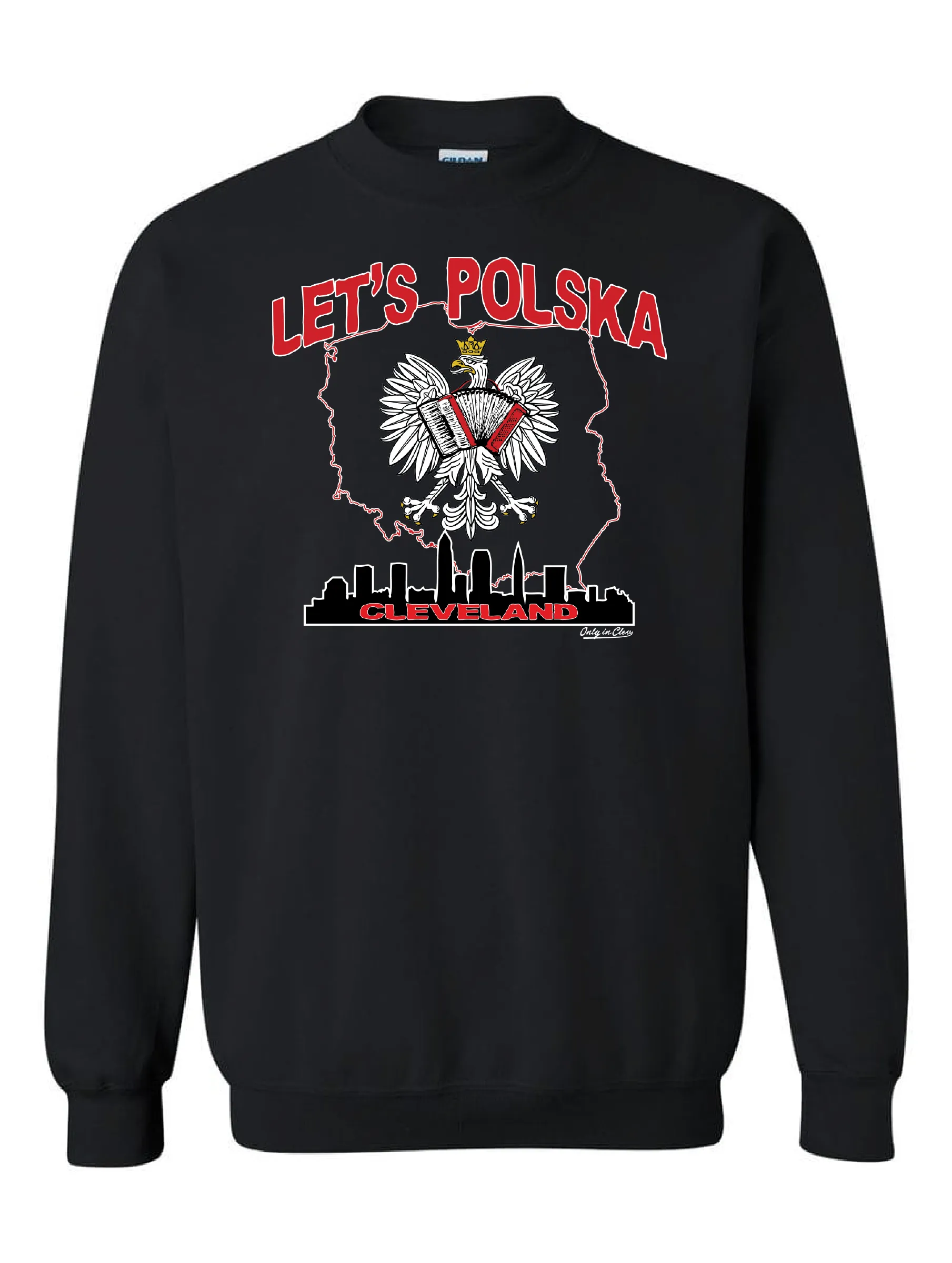"Let's Polska" Design on Black