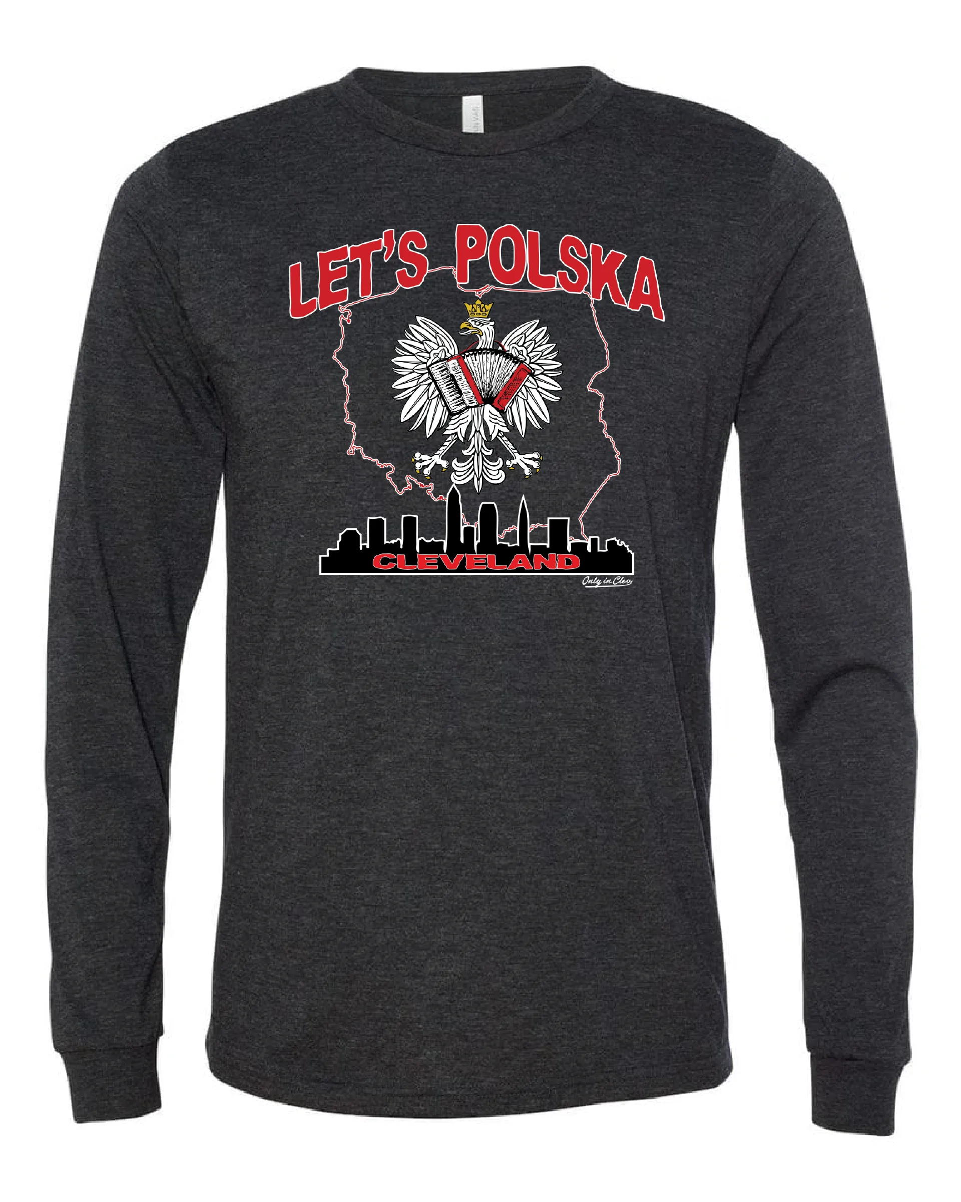 "Let's Polska" Design on Black