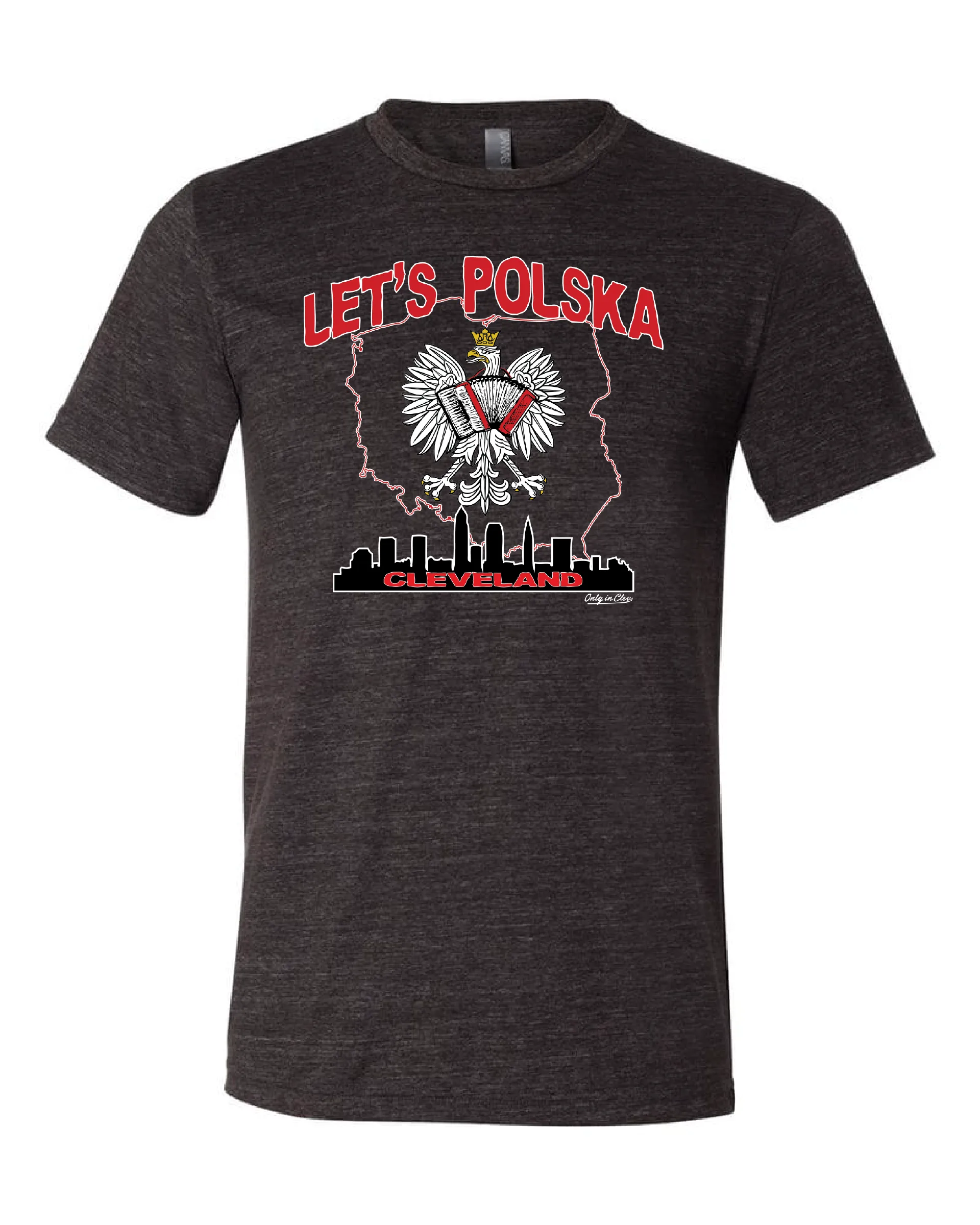 "Let's Polska" Design on Black