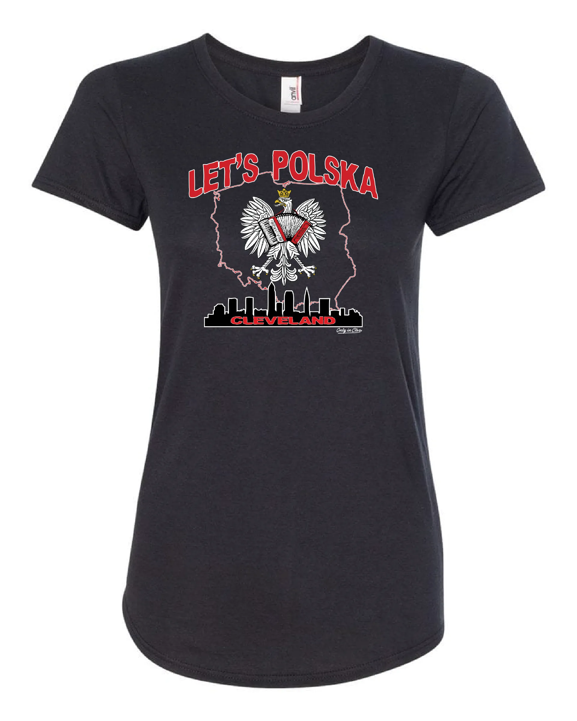 "Let's Polska" Design on Black