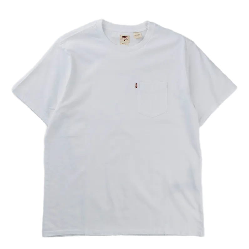 Relaxed Fit Pocket Tee White   Neutrals