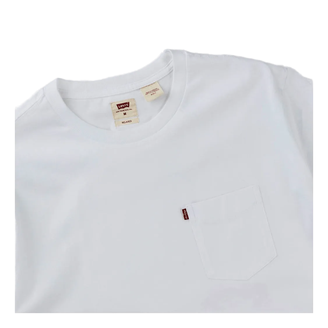 Relaxed Fit Pocket Tee White   Neutrals