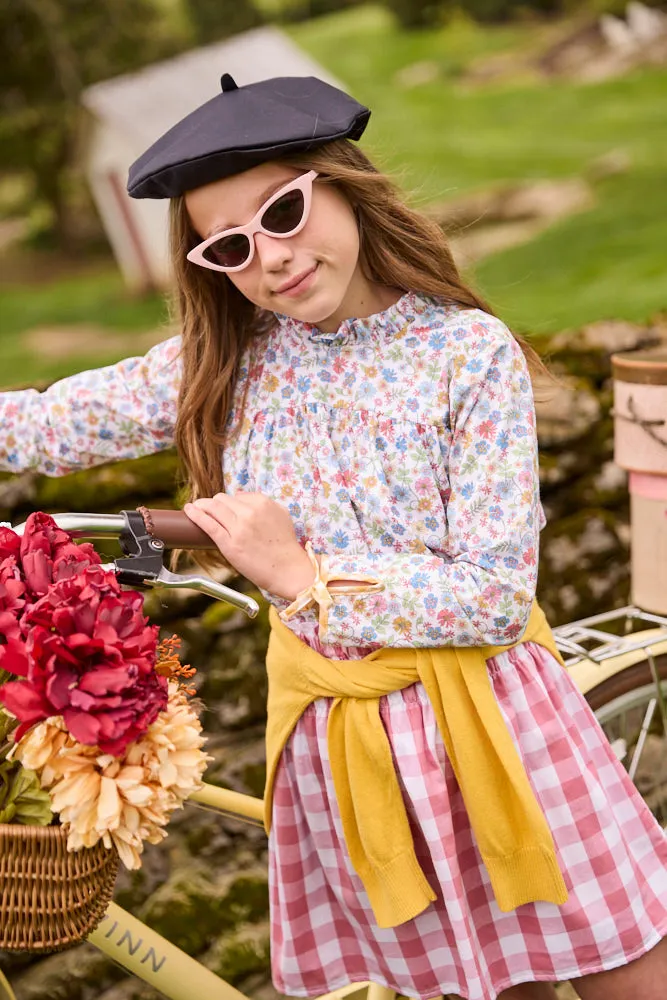 Ruffled Turner Blouse -- Sasha's Garden