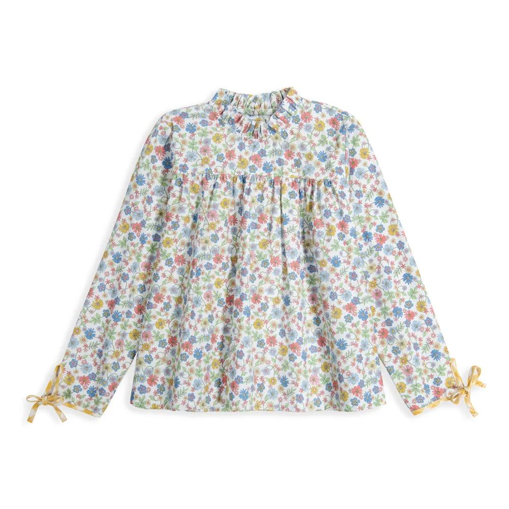 Ruffled Turner Blouse -- Sasha's Garden