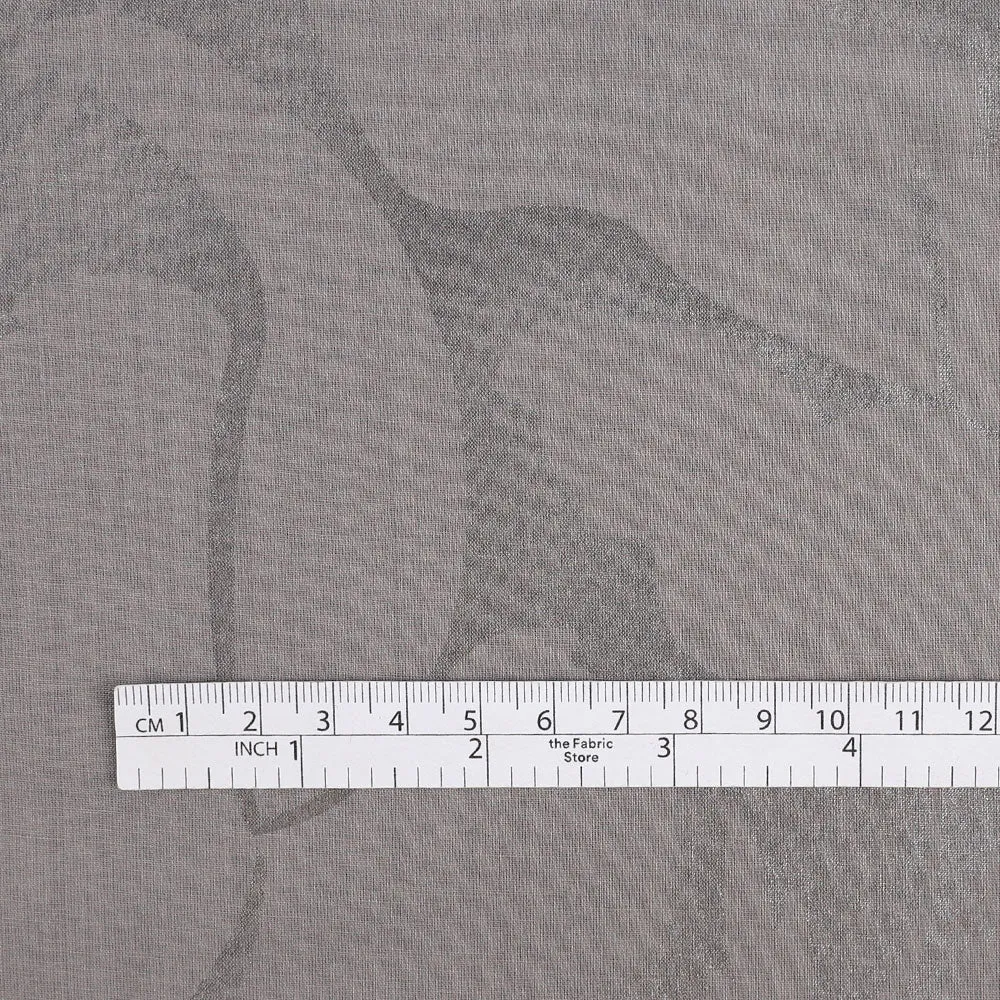 Silhouette Bloom Foiled Cotton - Heather