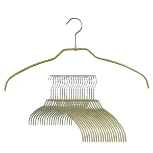 Silhouette Space-Saving Shirt Hanger, 42FT, Gold