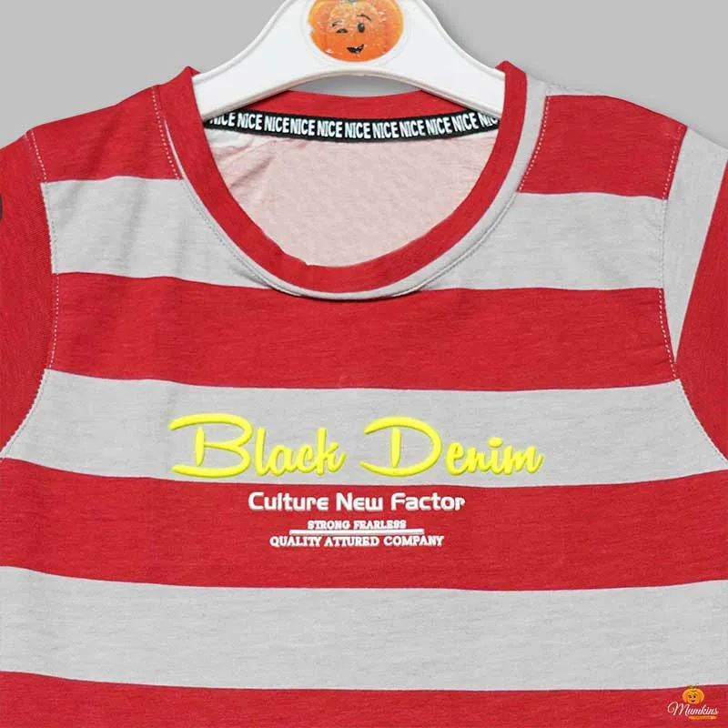 Solid Stripes Patterns T-Shirts for Boys