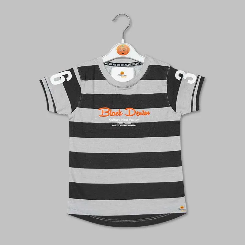 Solid Stripes Patterns T-Shirts for Boys