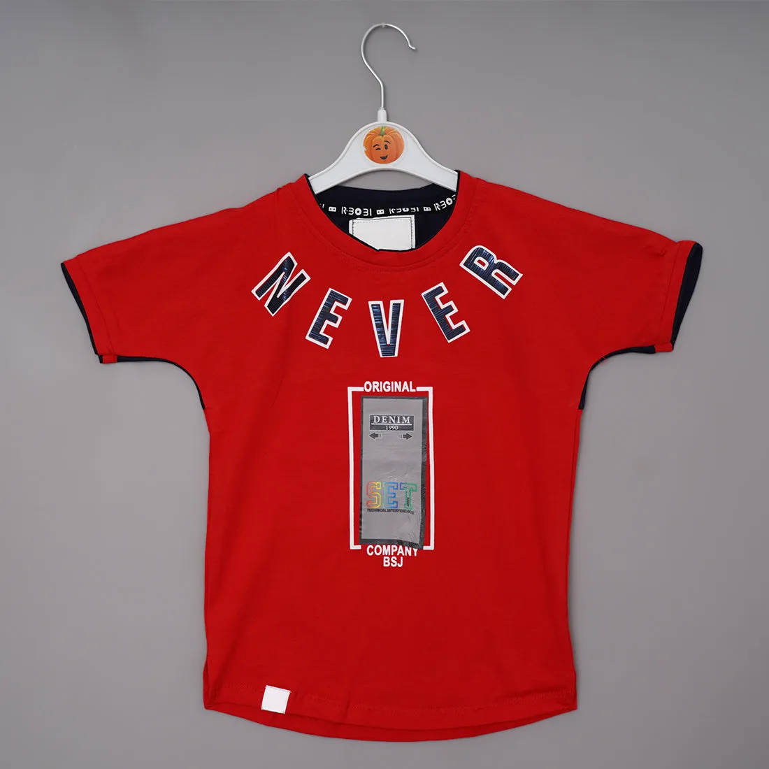 Solid Typographic Printed T-Shirt for Boys