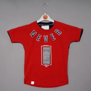 Solid Typographic Printed T-Shirt for Boys