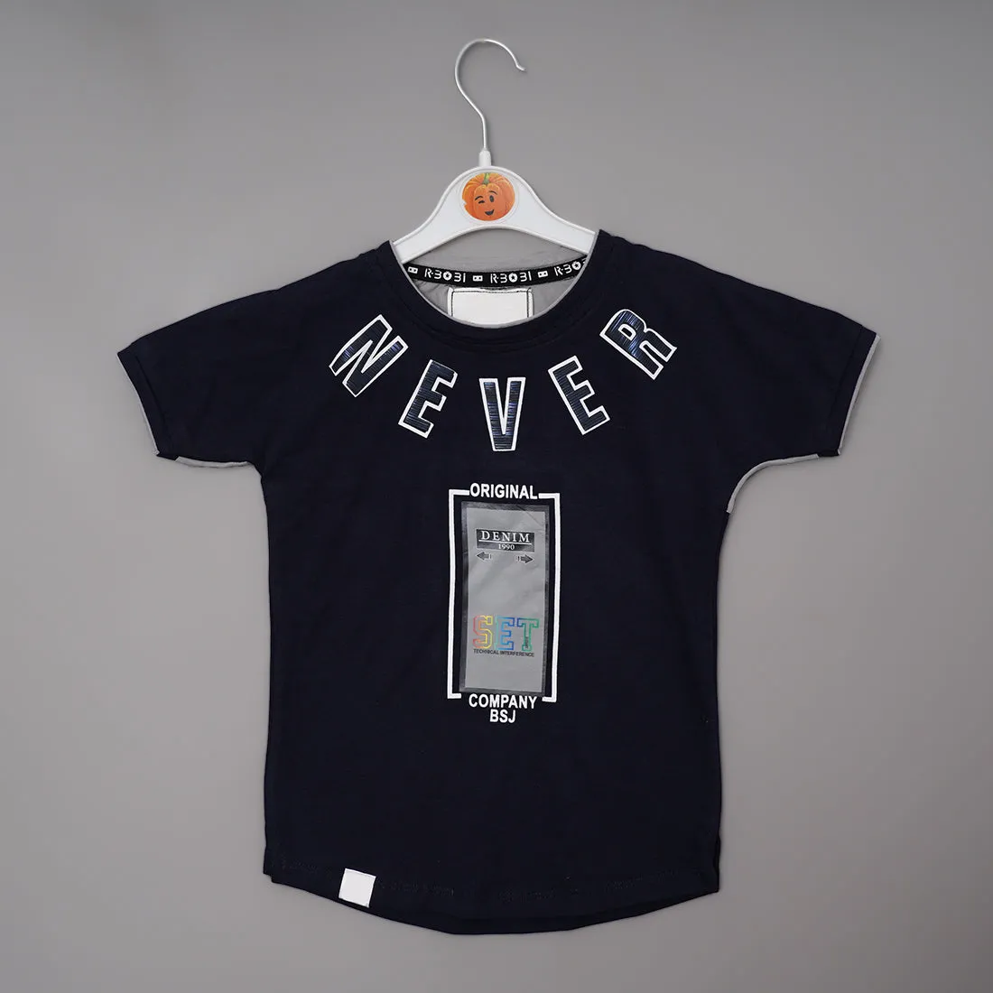 Solid Typographic Printed T-Shirt for Boys