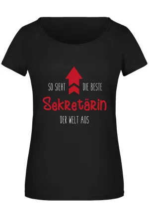 T-Shirt Damen - So sieht die beste Sekretärin der Welt aus