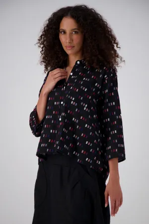 Telegraph Shirt Black in Woven Cotton