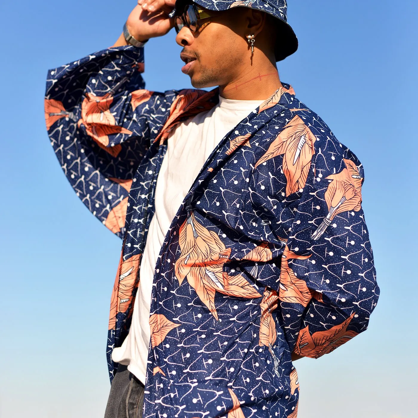 The Flower Boy Wax Print Robe