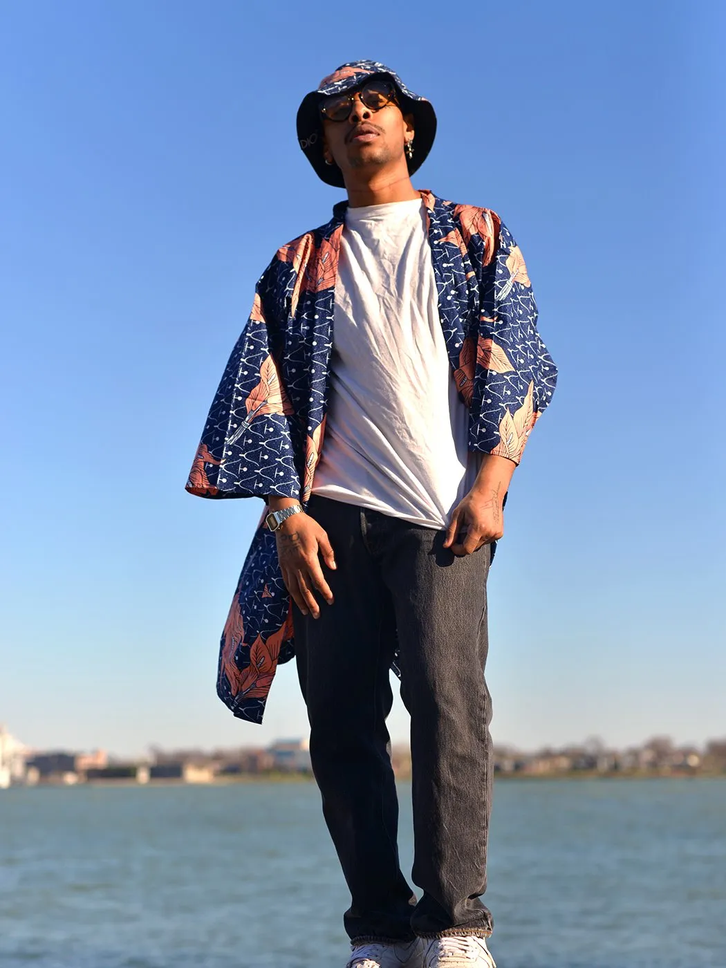 The Flower Boy Wax Print Robe