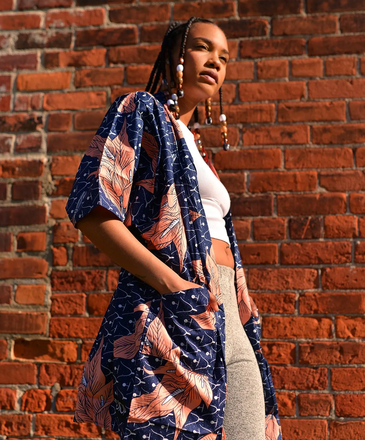 The Flower Boy Wax Print Robe
