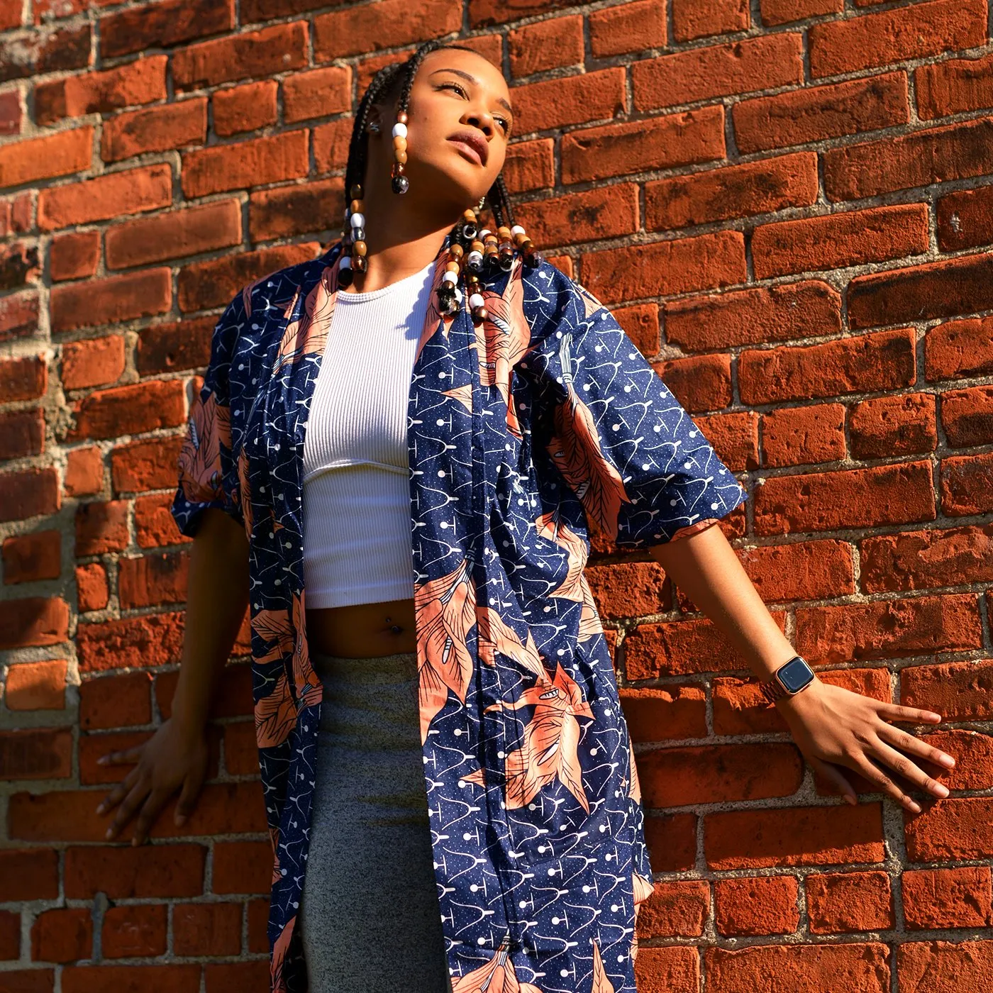 The Flower Boy Wax Print Robe