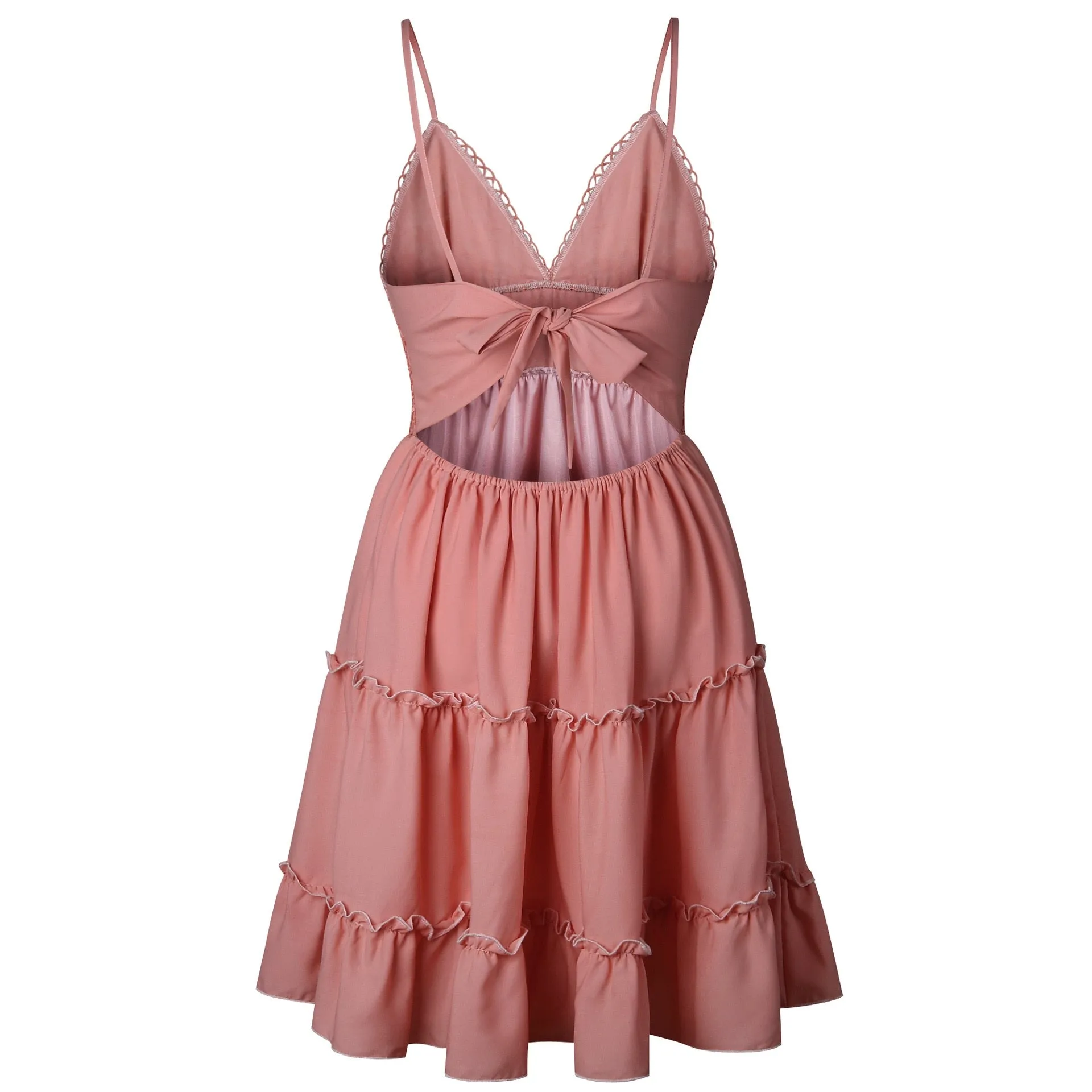 White Lace Halter Dress mini dress