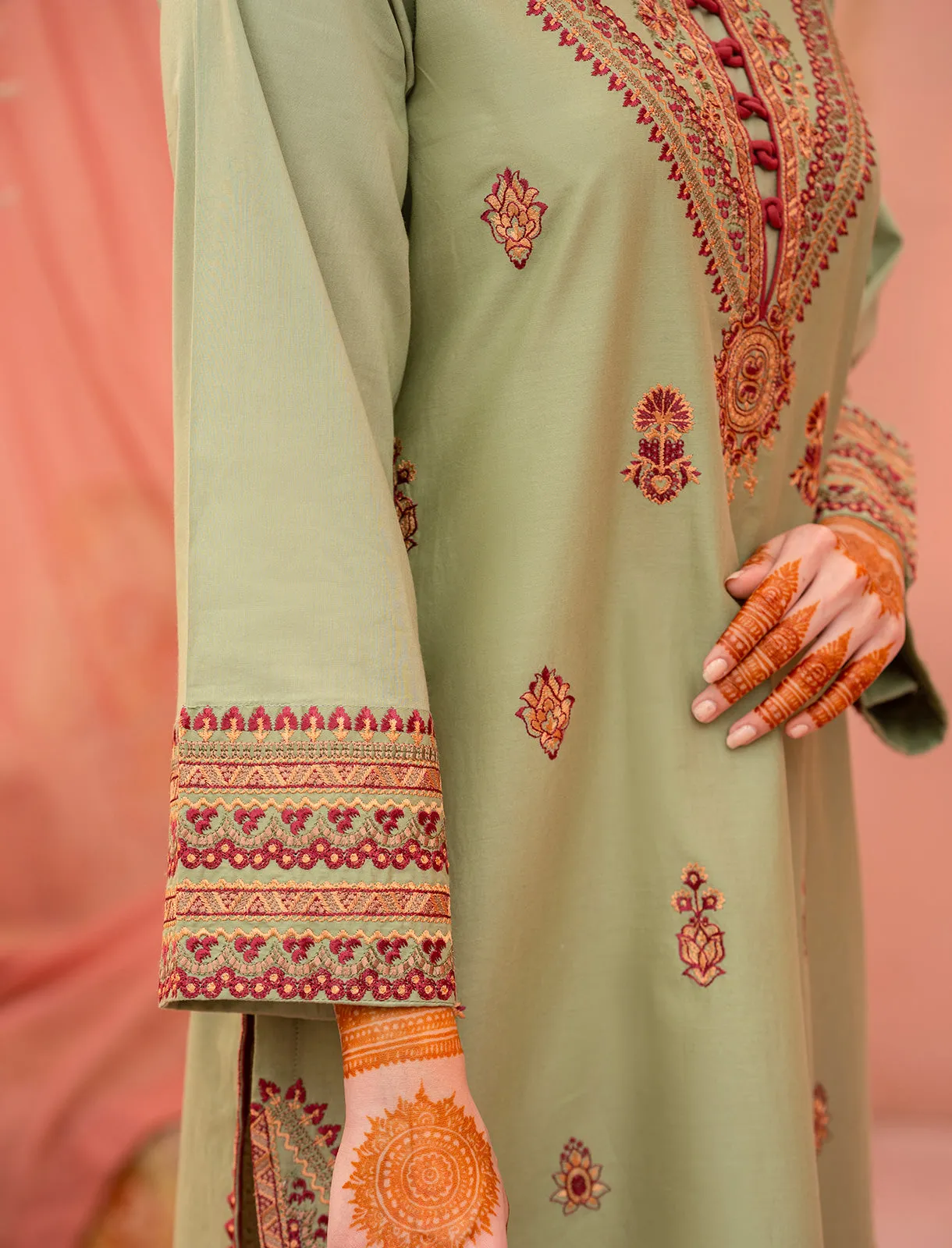 Women "AERGUL" Embroidered Lawn Summer Shirt