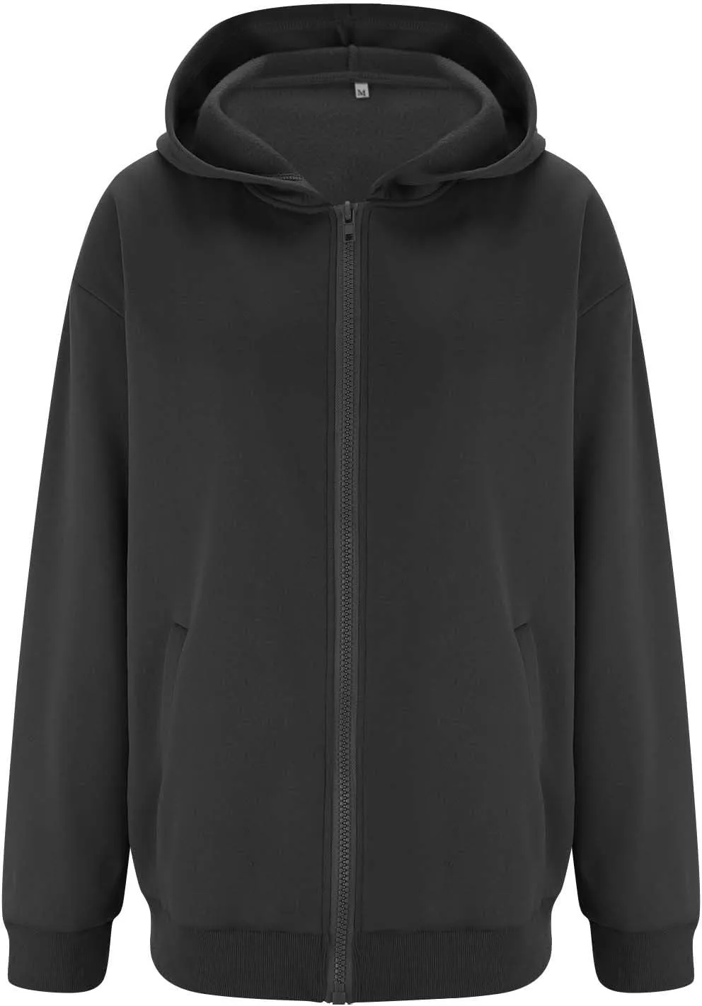 Women's Oversized Hooded Sweatshirt Full Zip Up Long Sleeve Jackets With Pockets Fall Outfits Y2K Teen Girls Clothes