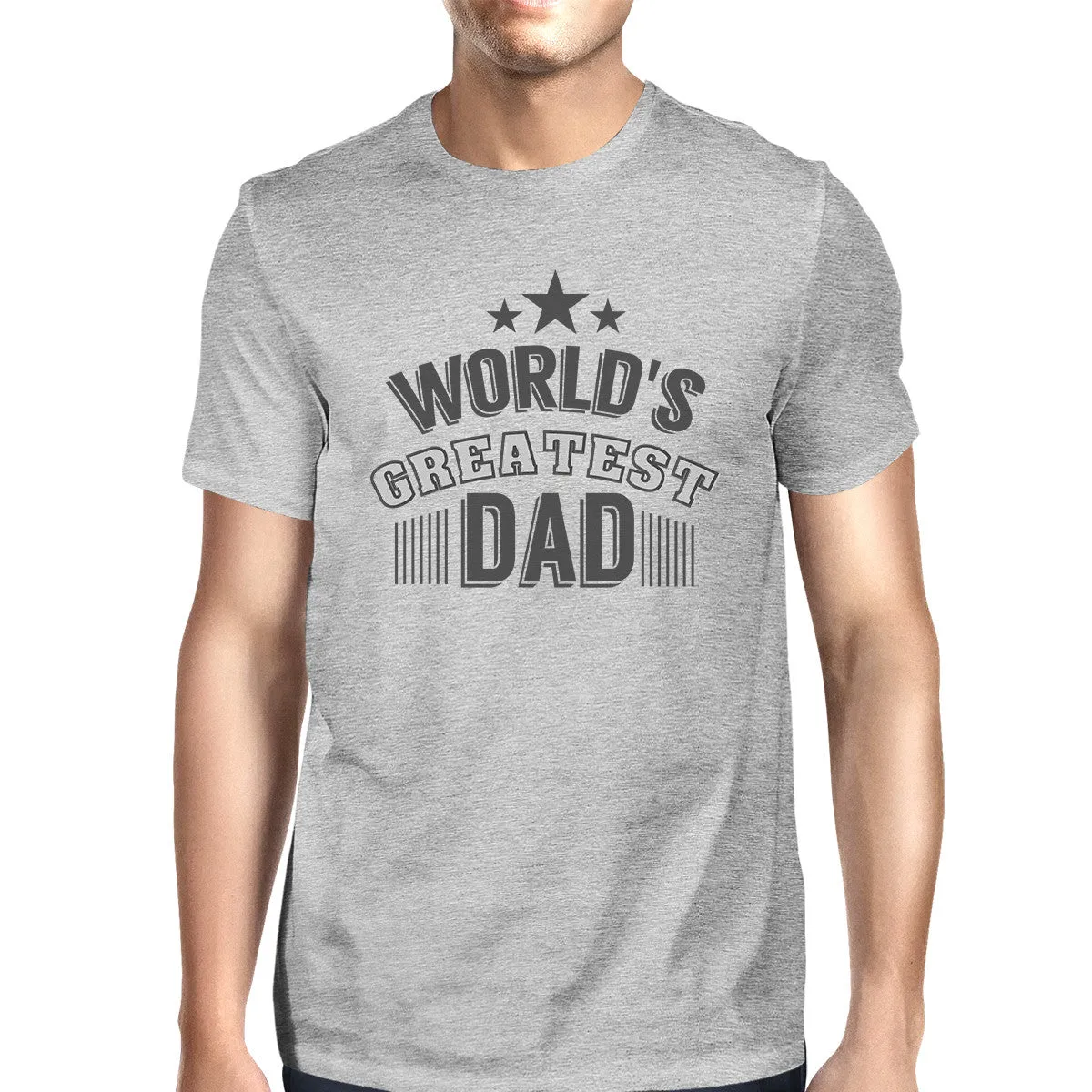 World's Greatest Dad Mens Cotton Graphic Tee Unique Design T-Shirt